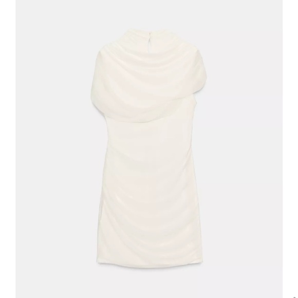 Zara NWT short dress with combination cape white 4772/232 - Picture 5 of 13